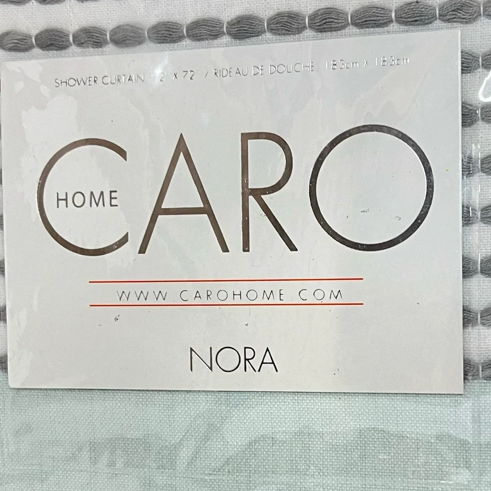 Caro Home Embroidered Shower Curtain
